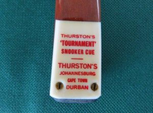 THURSTONS TOURNMENT SNOOKER CUE